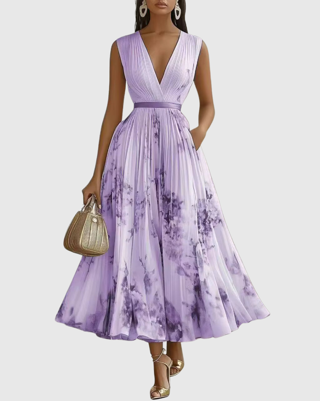 Rowella ∙ Elegant long pleated dress