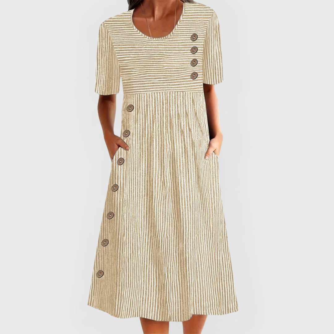 Striped midi dress
