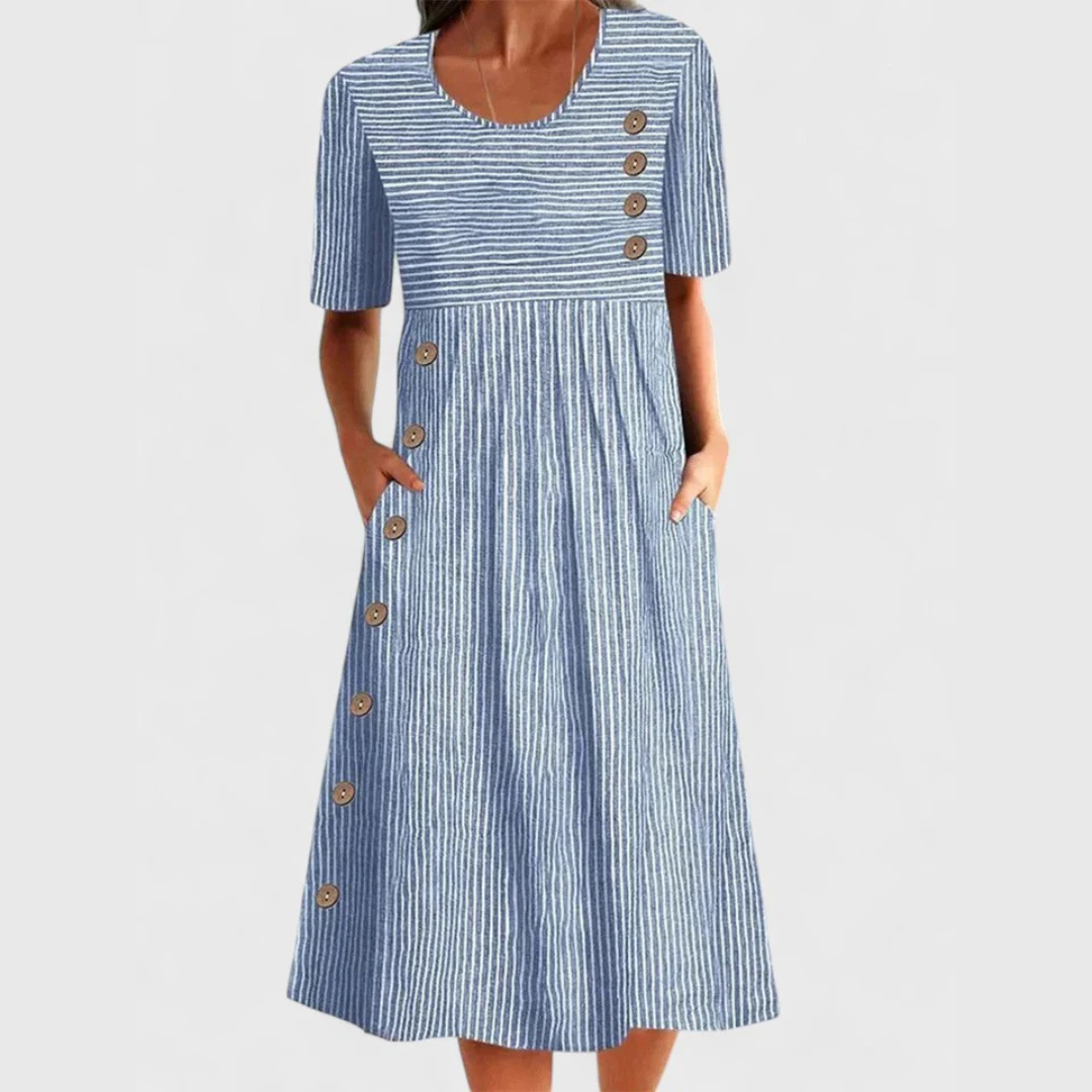 Striped midi dress