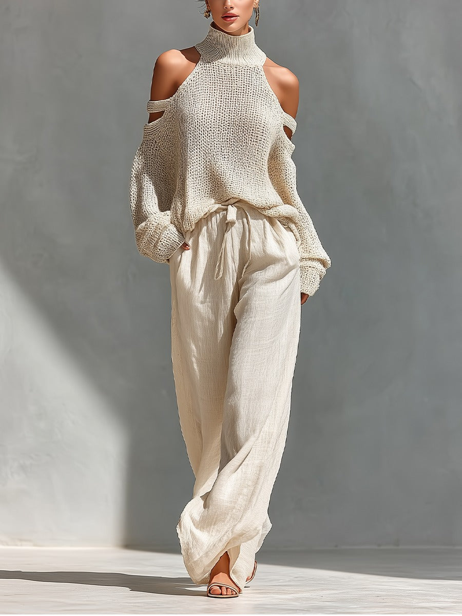 Camilla • A fashion set made from knitwear and linen
