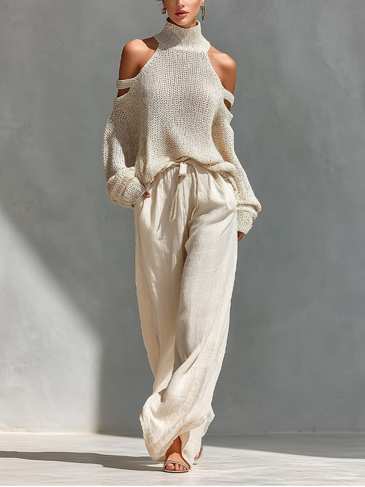 Camilla • A fashion set made from knitwear and linen