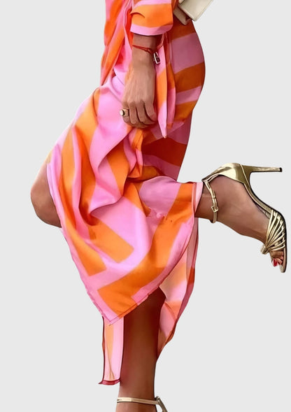 EVERLY | Elegant printed dress