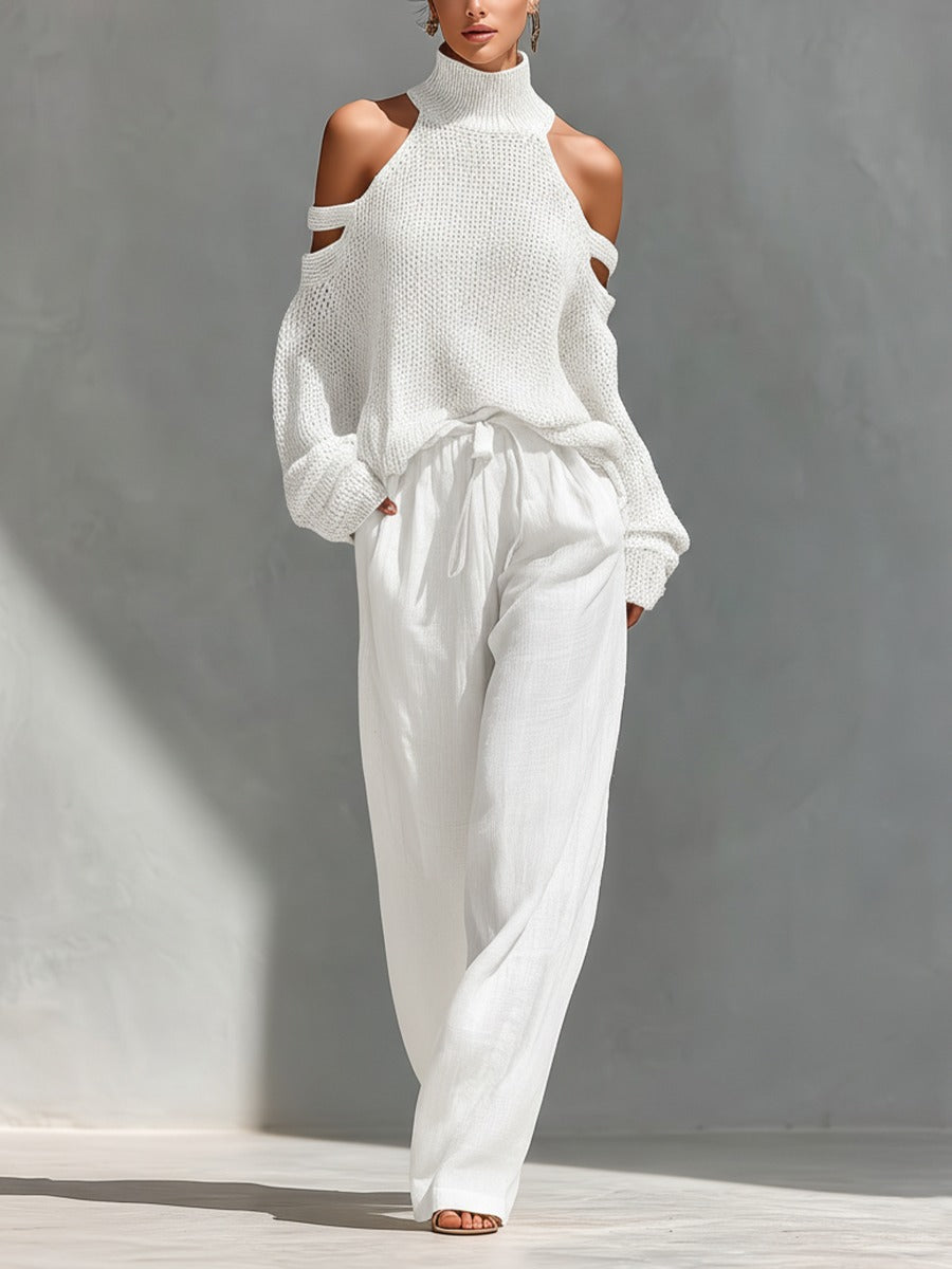 Camilla • A fashion set made from knitwear and linen