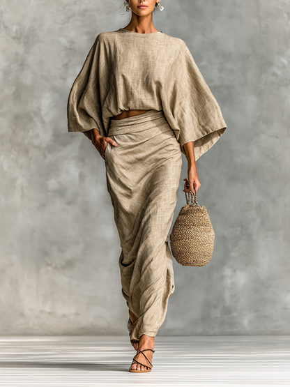 Victoria ∙ Linen set with a top and trousers