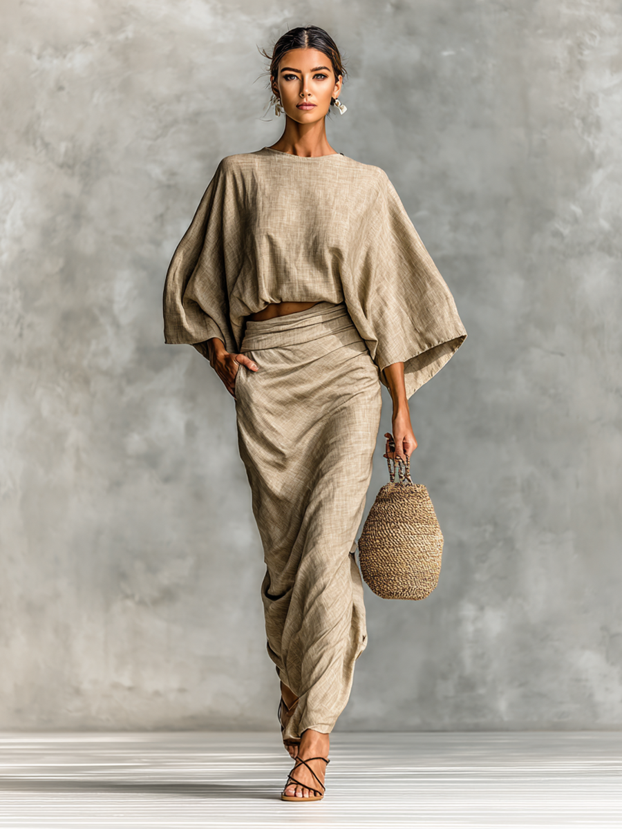 Victoria ∙ Linen set with a top and trousers