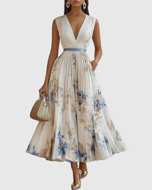 ROWELLA | Elegant long pleated dress