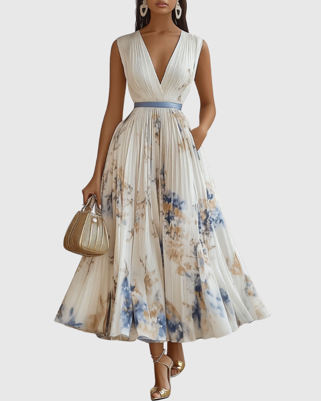 Rowella ∙ Elegant long pleated dress