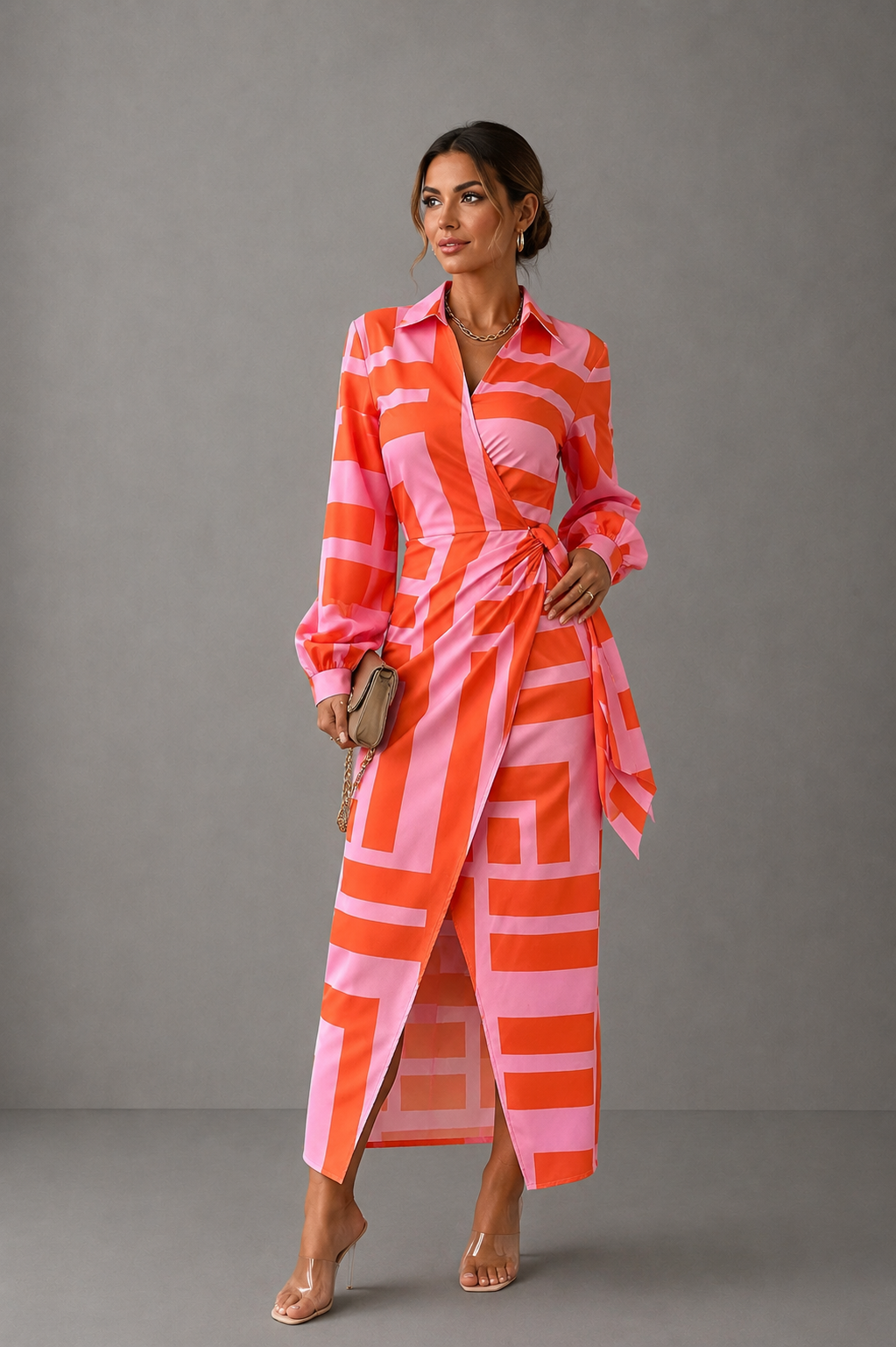 EVERLY | Elegant printed dress