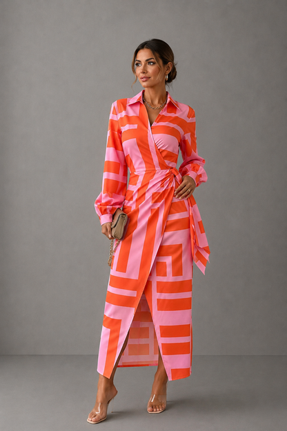 EVERLY | Elegant printed dress