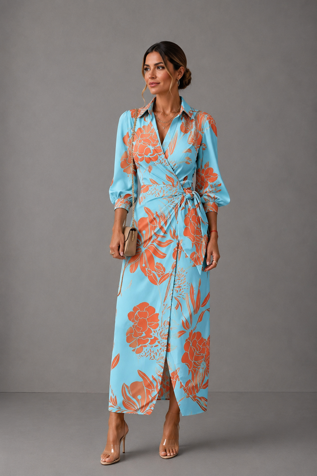 EVERLY | Elegant printed dress