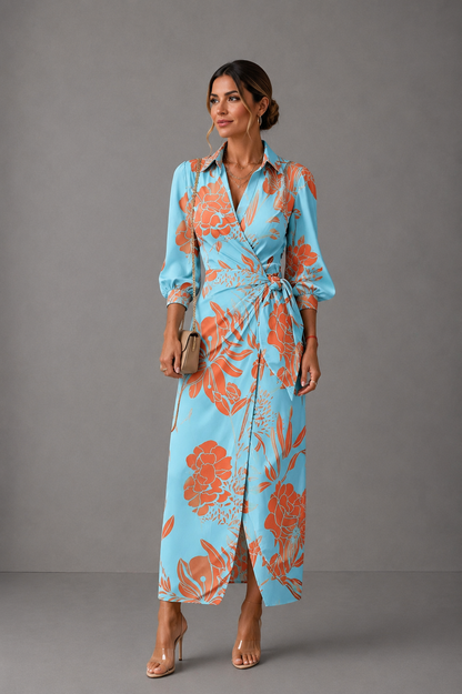 EVERLY | Elegant printed dress