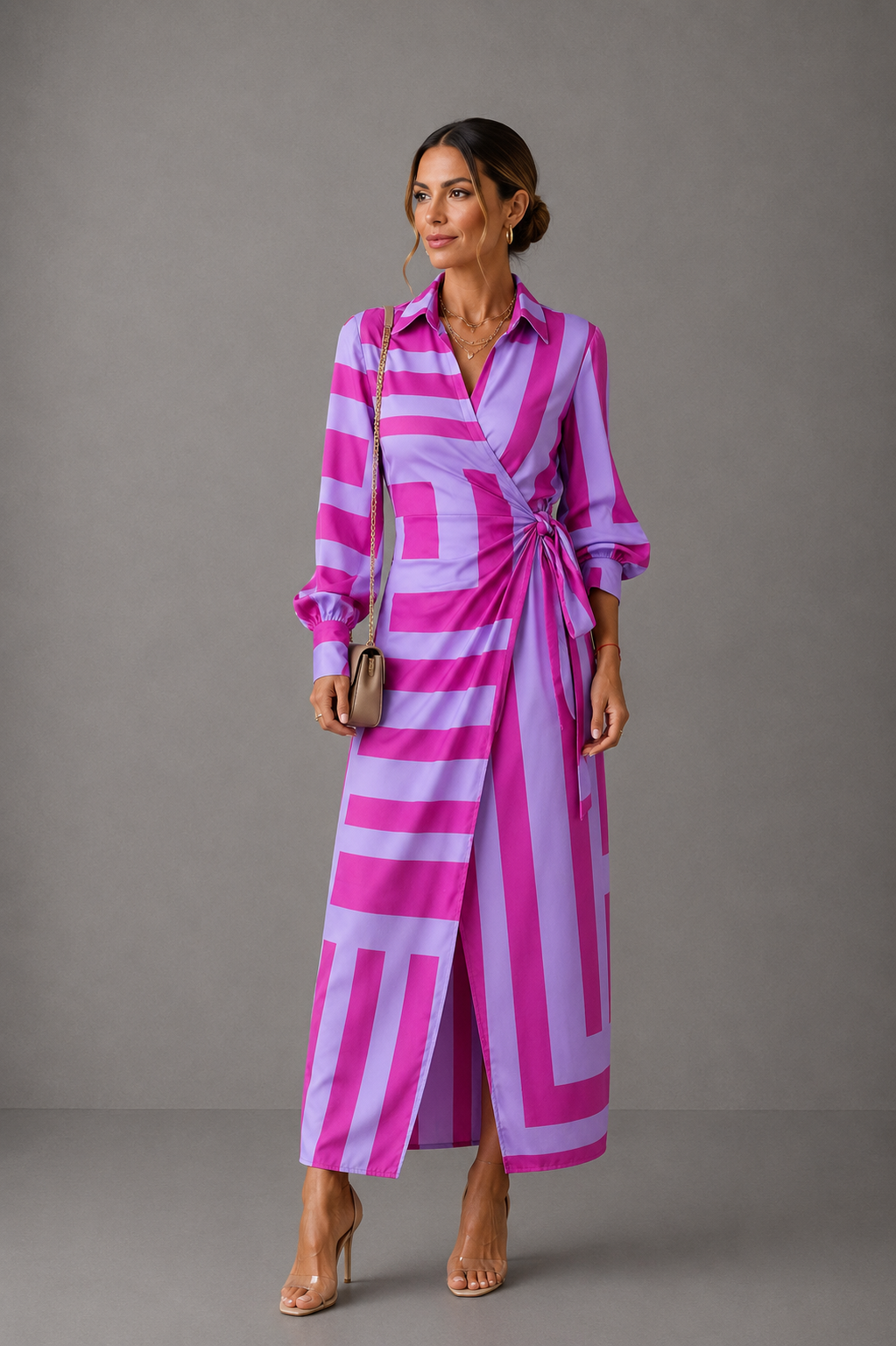 EVERLY | Elegant printed dress