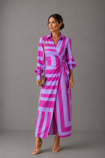 EVERLY | Elegant printed dress