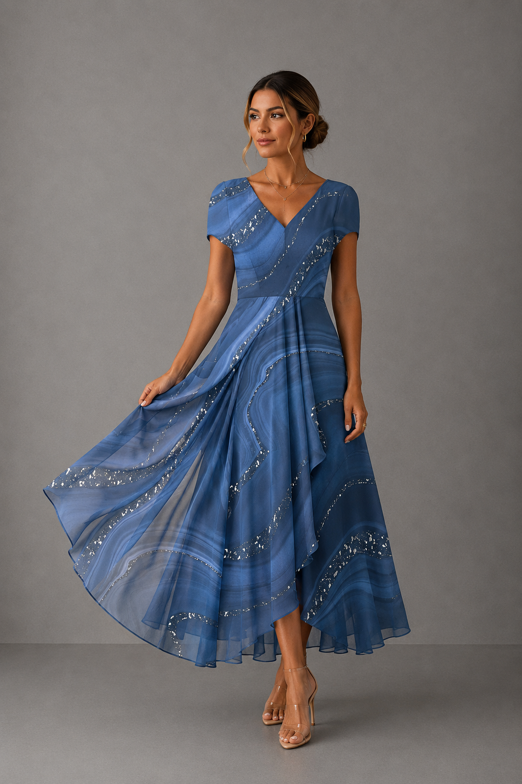 Adelaide ∙ Loose-fitting blue dress
