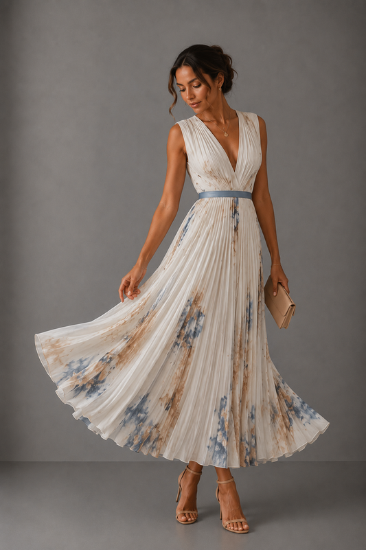 Rowella ∙ Elegant long pleated dress