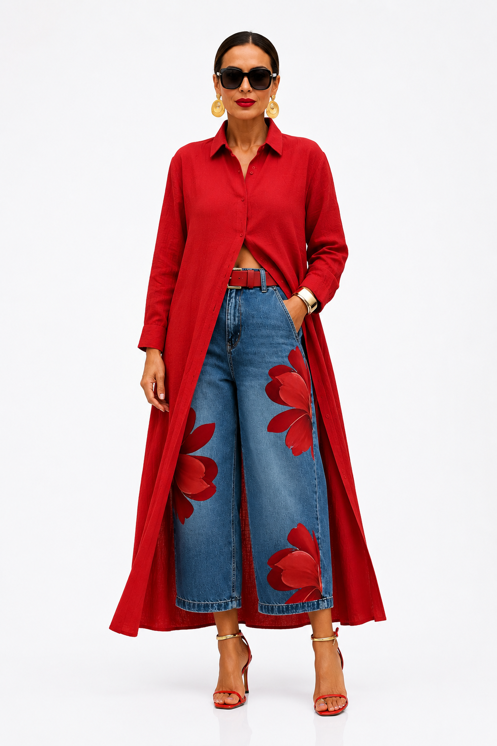 FLORA | Wide-leg jeans + shirt for FREE