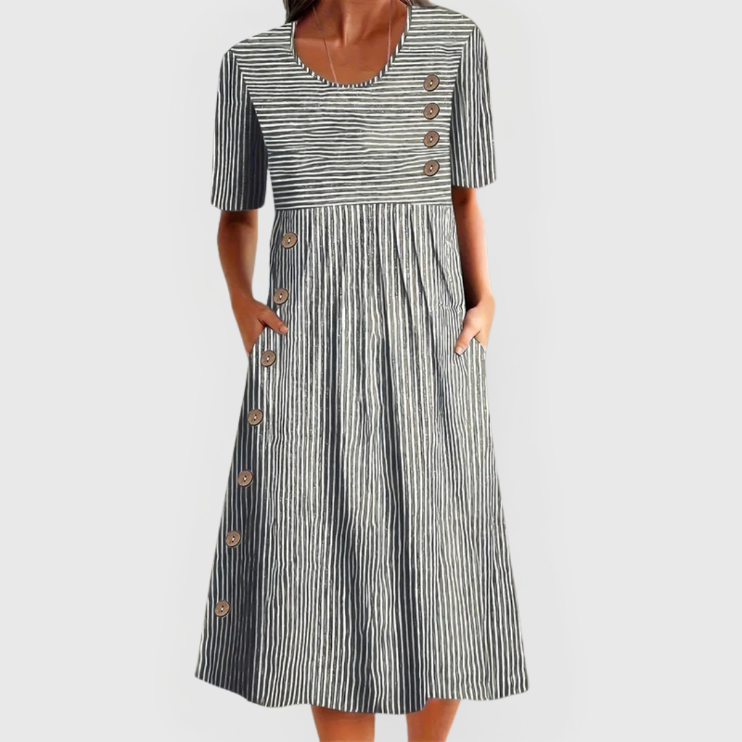 Striped midi dress