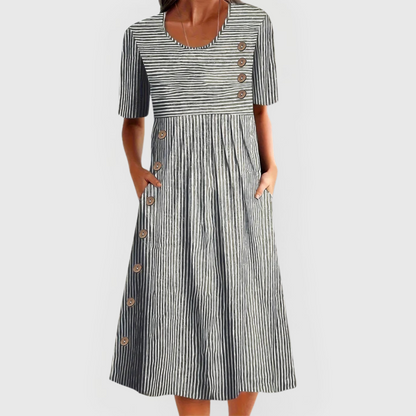 Striped midi dress