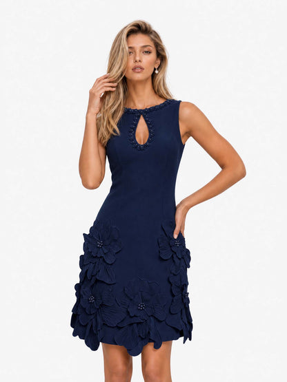 Elegant Sleeveless Mini Dress with Cutout