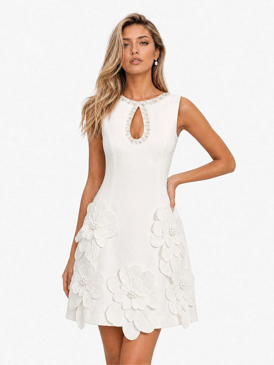 Elegant Sleeveless Mini Dress with Cutout