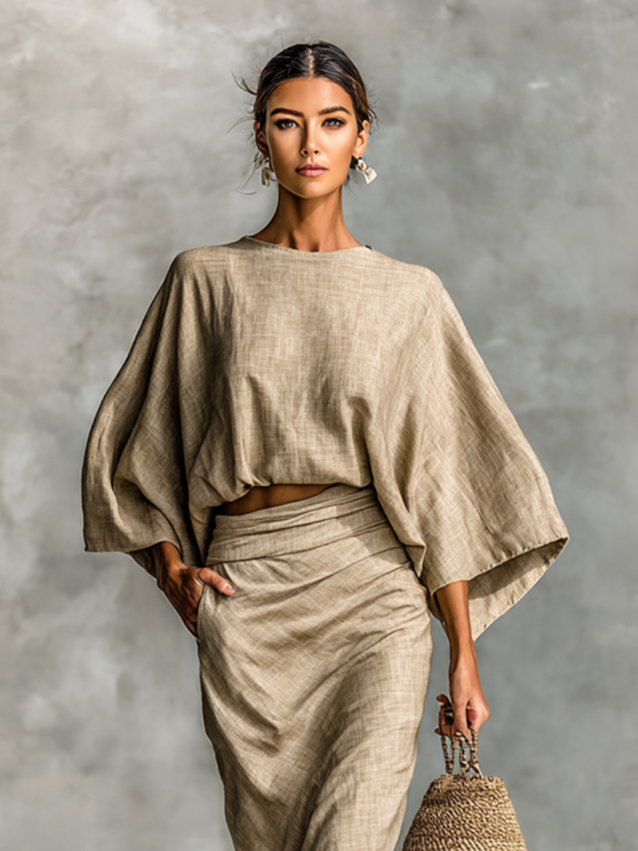 Victoria ∙ Linen set with a top and trousers