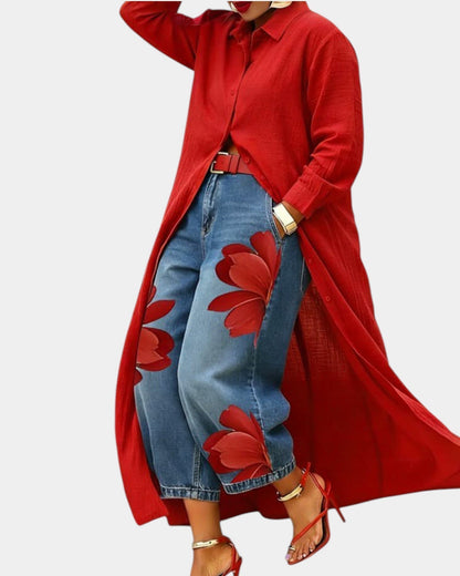 FLORA | Wide-leg jeans + shirt for FREE