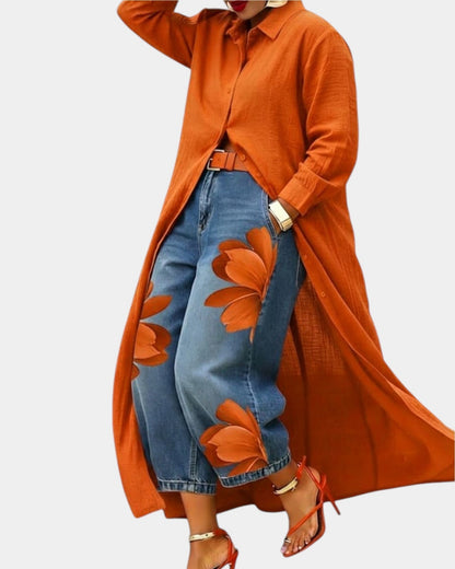 FLORA | Wide-leg jeans + shirt for FREE