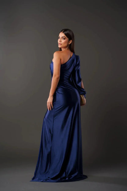 Nicole™ One-Sleeve Satin Dress
